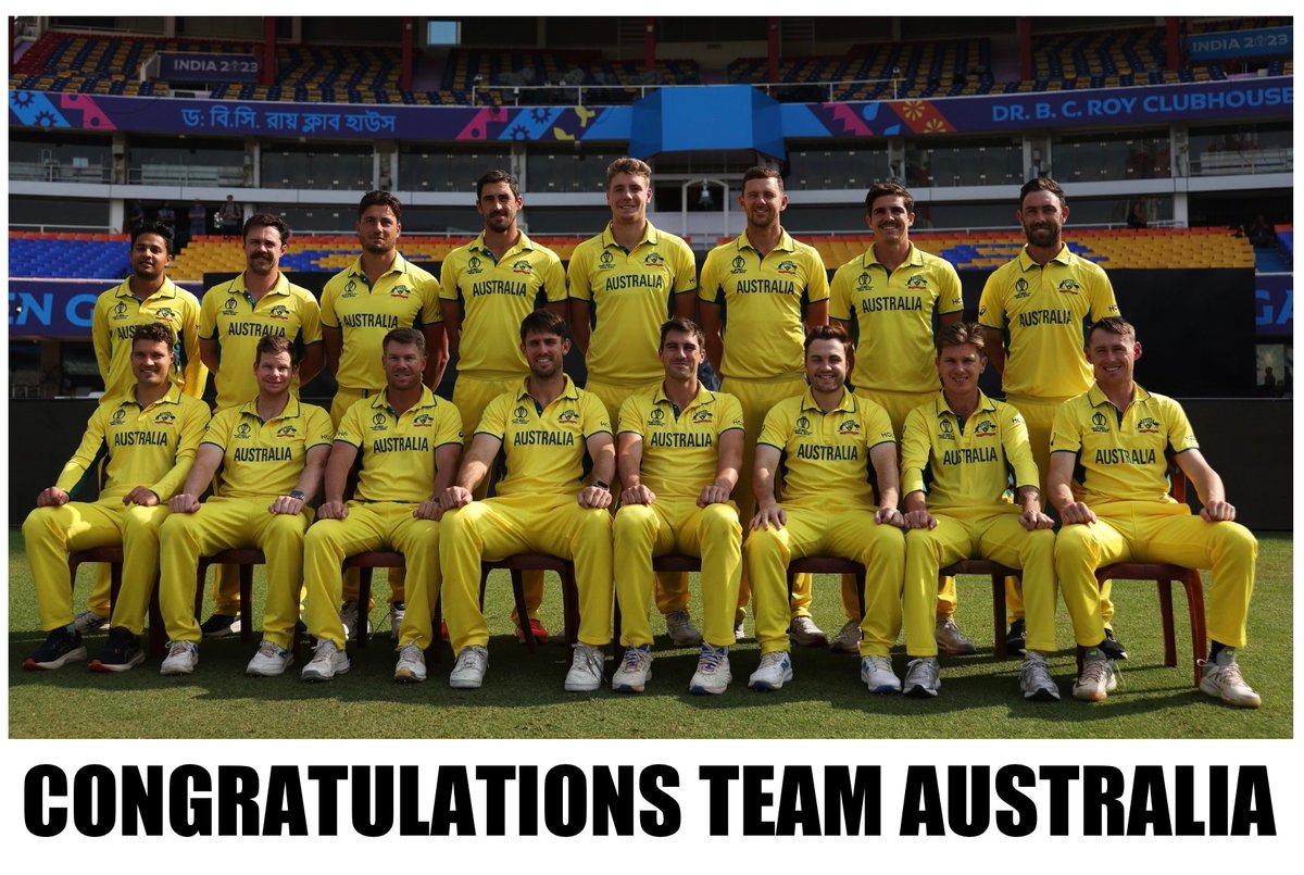 PakistanFauj's tweet photo. Congratulations Team Australia

World Champions 2023

@CricketAus @cricketworldcup https://t.co/xfR3V6PbgG