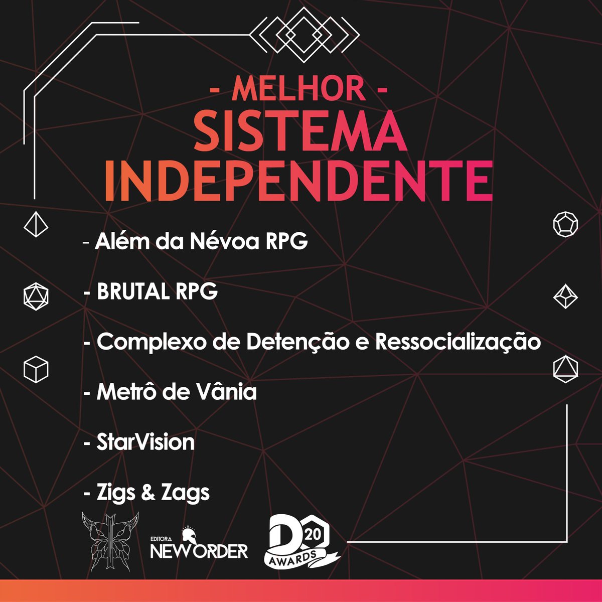 d20awardsBR's tweet photo. ⭐ MELHOR SISTEMA INDEPENDENTE https://t.co/0eGrs0hDBM