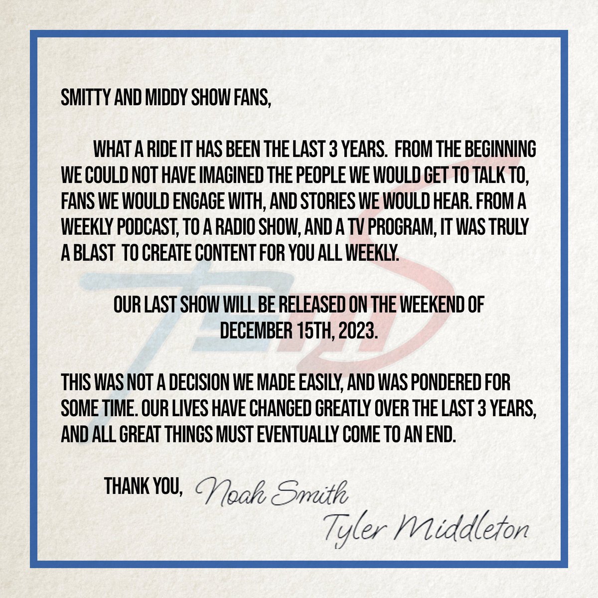 The Smitty & Middy Show tweet media