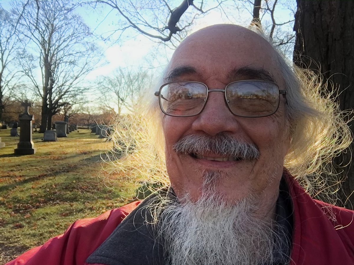 #mvptwtselfieday Walking through the cemetery on the way to work on a crisp (crunchy leaves) New England cloudless blue-sky day.