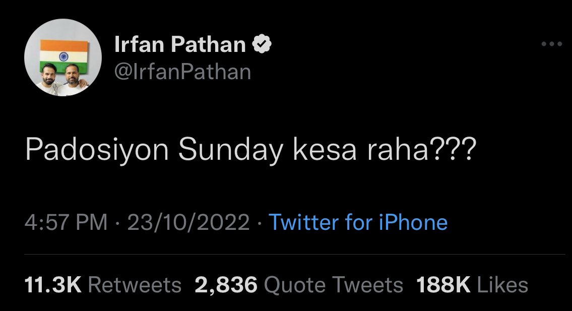 HemmiRajput's tweet photo. @IrfanPathan https://t.co/1vp880Ma9A