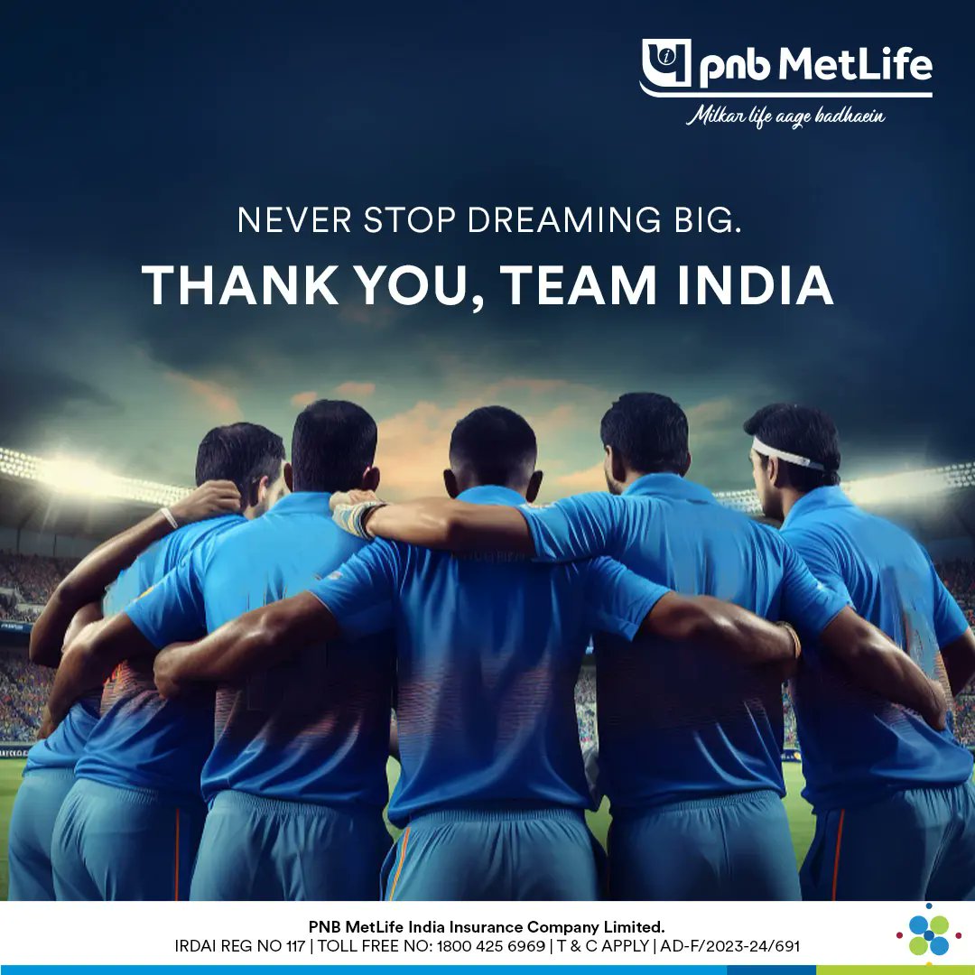 Never stop dreaming, even in defeat. Thank you, Team India for the journey, the passion, and the undying spirit