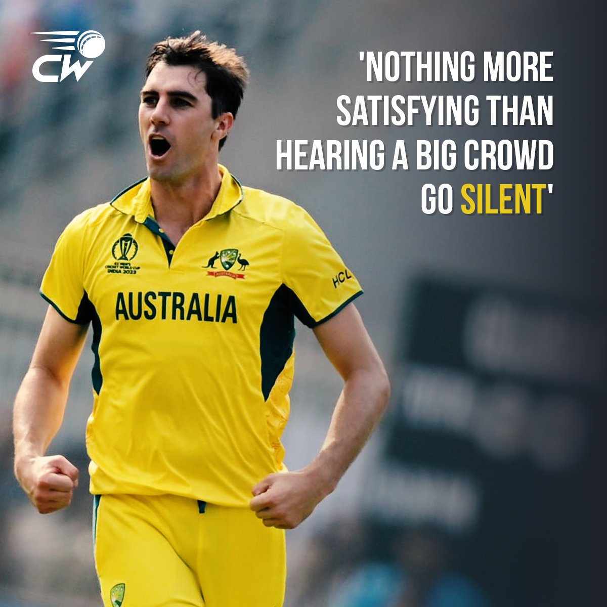 Cricwick's tweet photo. He said it, he did it 😤

#INDvsAUSfinal #PatCummins #CWC23 https://t.co/39J5KUpFip