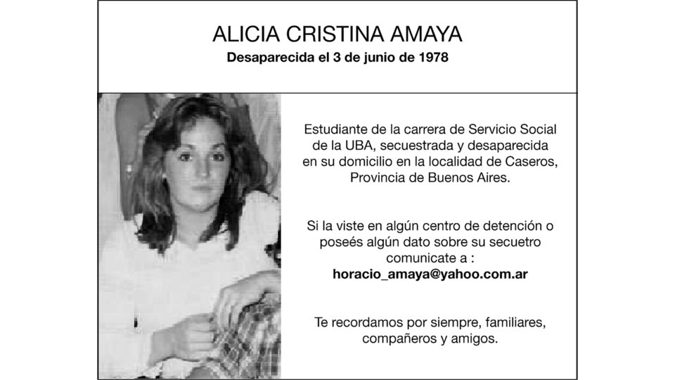 El Jardín donde votó Villarruel fue la casa en la que vivía Alicia Amaya, desaparecida por la dictadura genocida

En el barrio hicieron un mural para que la candidata de la impunidad avanza vea al votar: SON 30.000

Las declaraciones que hizo son contradictorias con la democracia