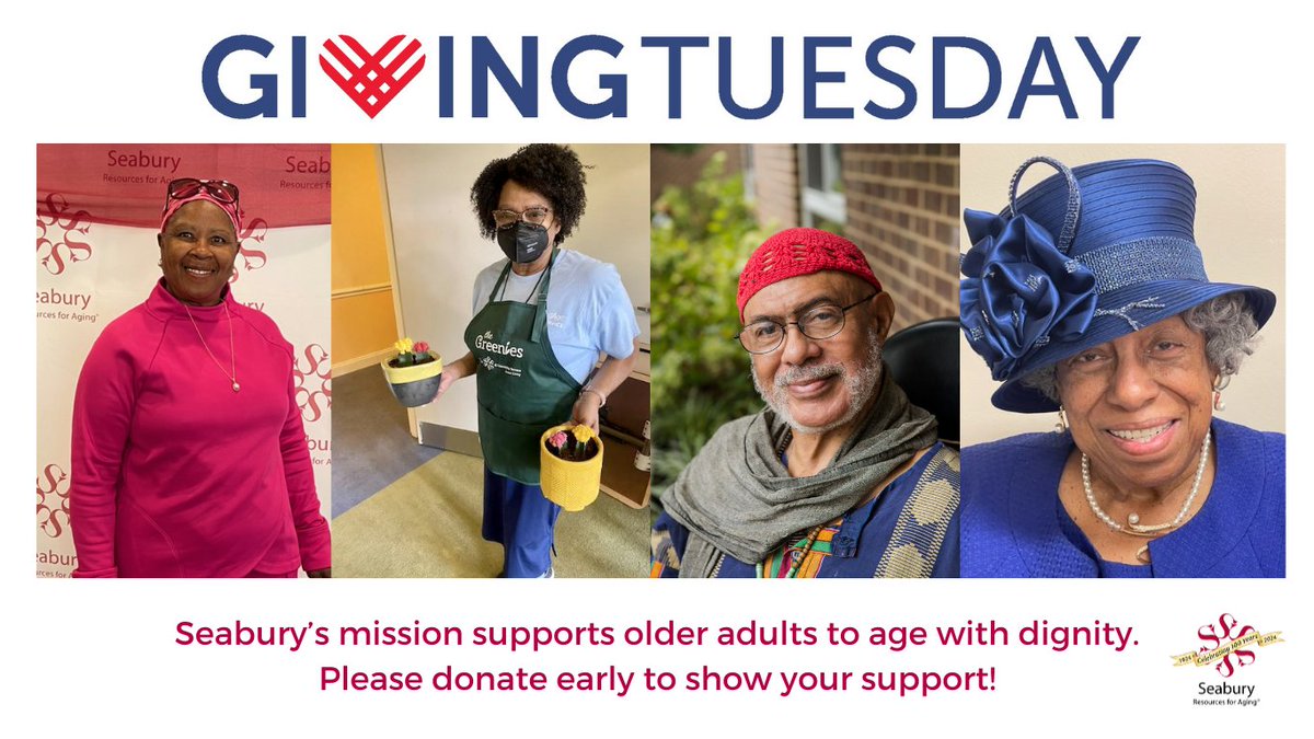 GivingTuesday is November 28th. Please show your support early so that we can meet our fundraising goal of $8,000. Every dollar helps us with our mission to provide personalized, affordable services, and housing options for older adults. Please give today! seaburyresources.org/donate