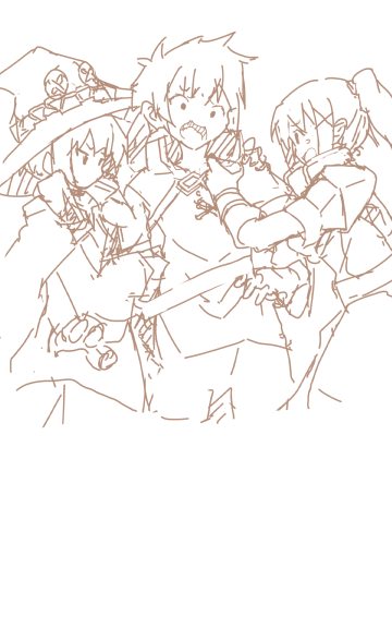 深夜放送終わり、御視聴ありがとうございました!
描いてた落書き 