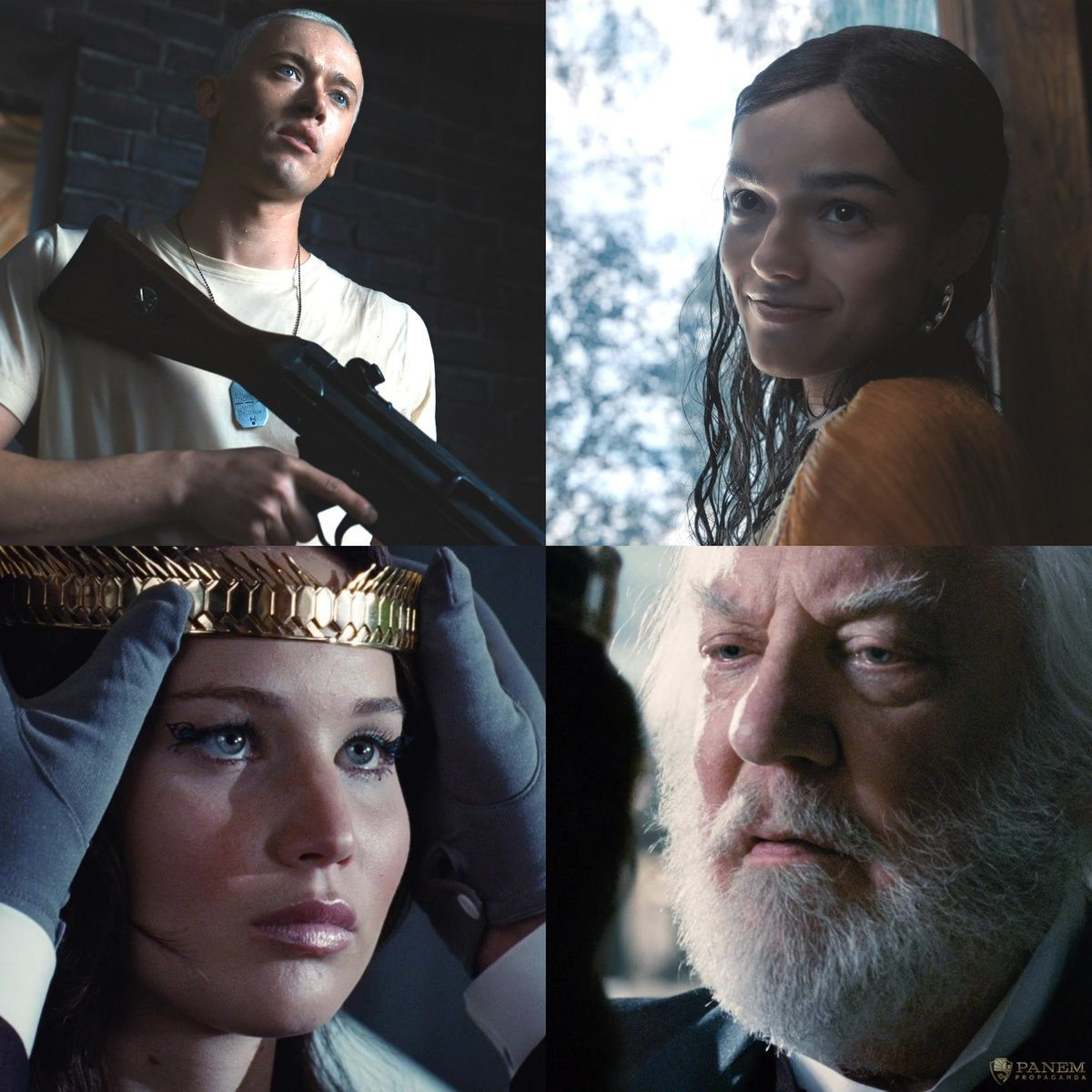 panempropaganda's tweet image. “I think I’ll go dig up some katniss, since we got the fire going anyway.” Lucy Gray tells Coriolanus Snow before disappearing from Panem’s history. 

64 years later, Katniss Everdeen wins The Hunger Games and lights the spark that starts a revolution.