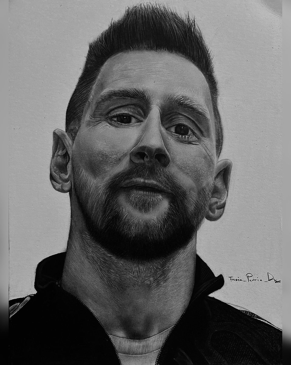 My Pencil drawing of LEO MESSI✍🏾✨