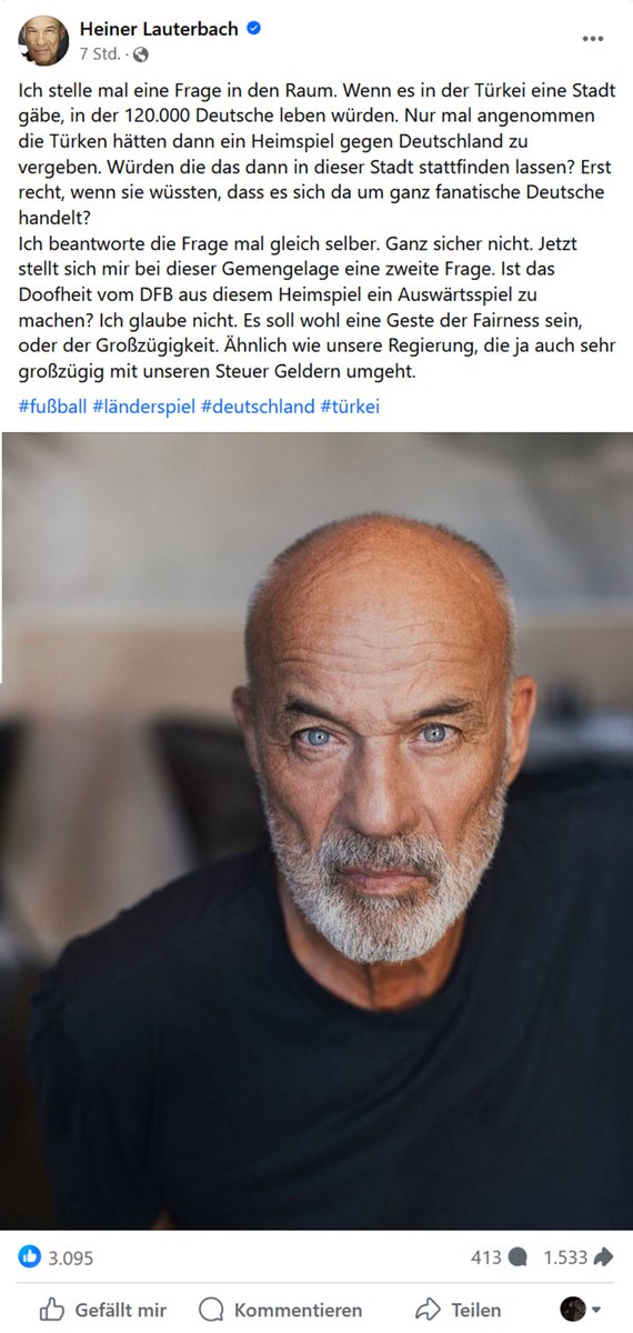 i_iangg's tweet photo. #HeinerLauterbach offenbart die ganze Dummheit des Deutschen und ganz im Besonderen die des @DFB_Team/@DFB
#GERTUR #Tuerkei #Truthahn #freundschaftsspiel #DFB https://t.co/FUJ7J7ca6e