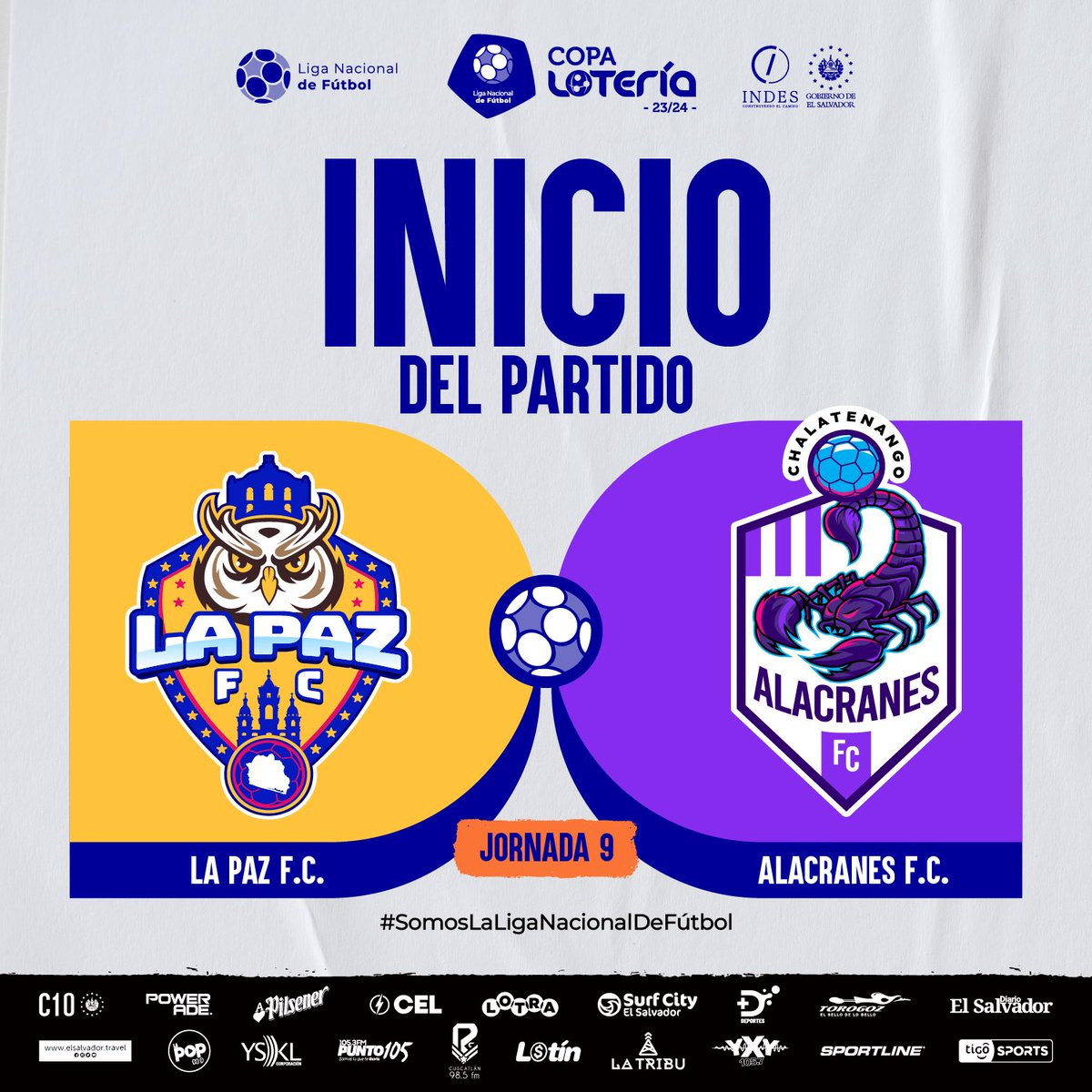 #Jornada9 | ¡Inició el partido! 👊🏻

<a href="/LaPazFCZ/">La Paz F.C</a> 🆚 <a href="/AlacranesF_C/">Alacranes FC</a> 

#SomosLaLigaNacionaldeFútbol