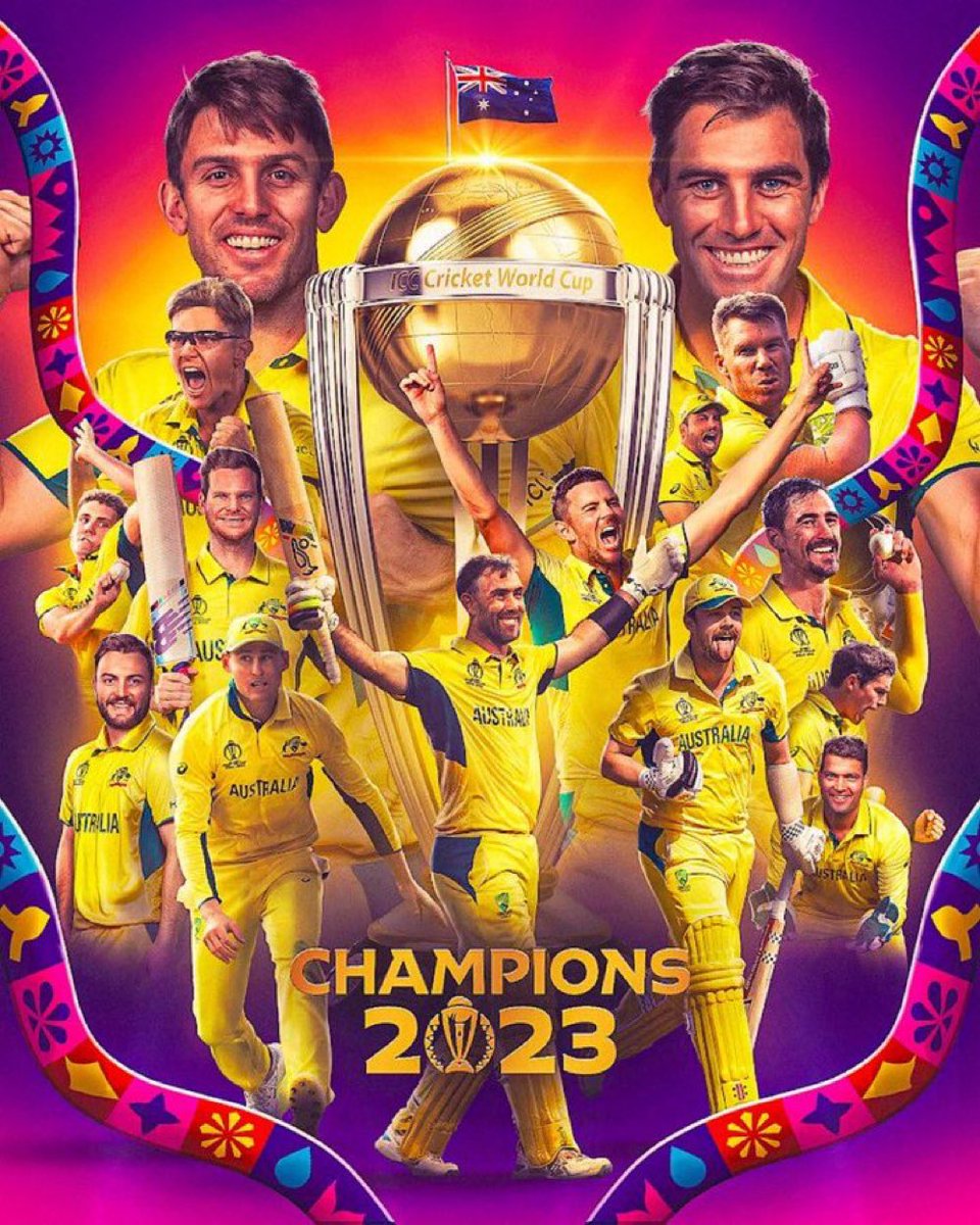 Congratulations @CricketAus winning @cricketworldcup 6th time. Marvellous achievement 👏🏼👏🏼👍🏼😍 @patcummins30