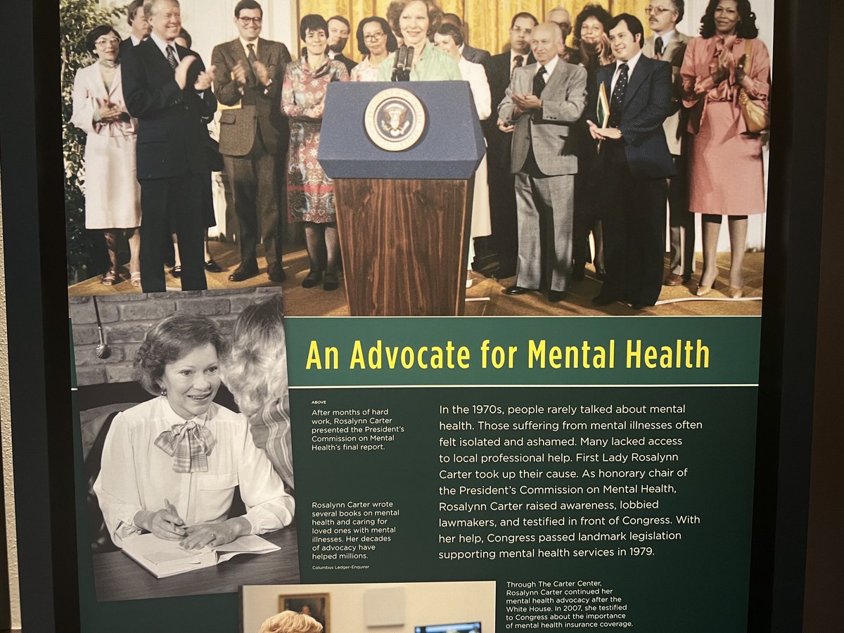 RWalkerTravel's tweet image. Rosalynn Carter was one of the early advocates for mental health in the United States