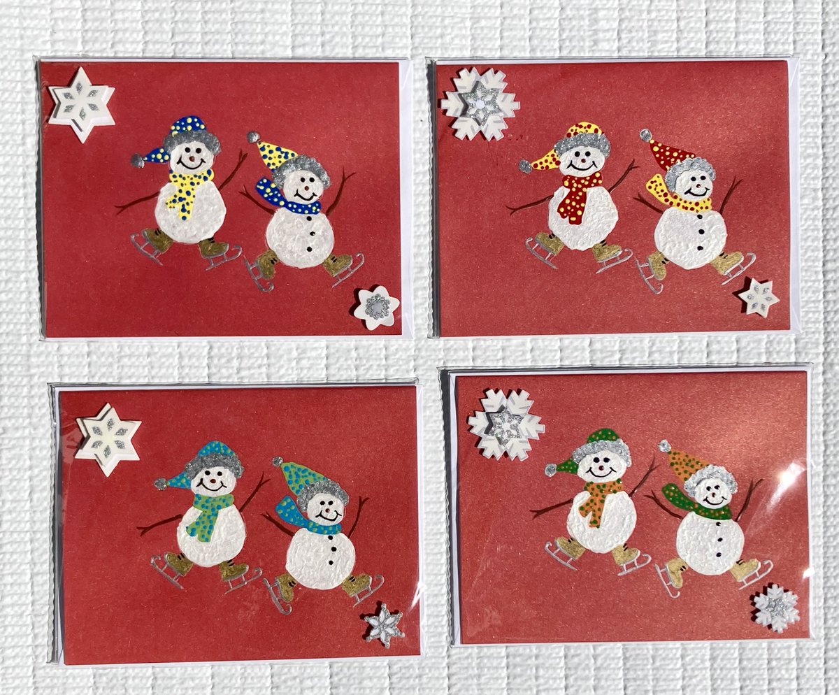 Snowman Christmas cards etsy.com/listing/163707… #snowmancards #christmascards #blankinsidecards #SMILEtt23 #holidaycards