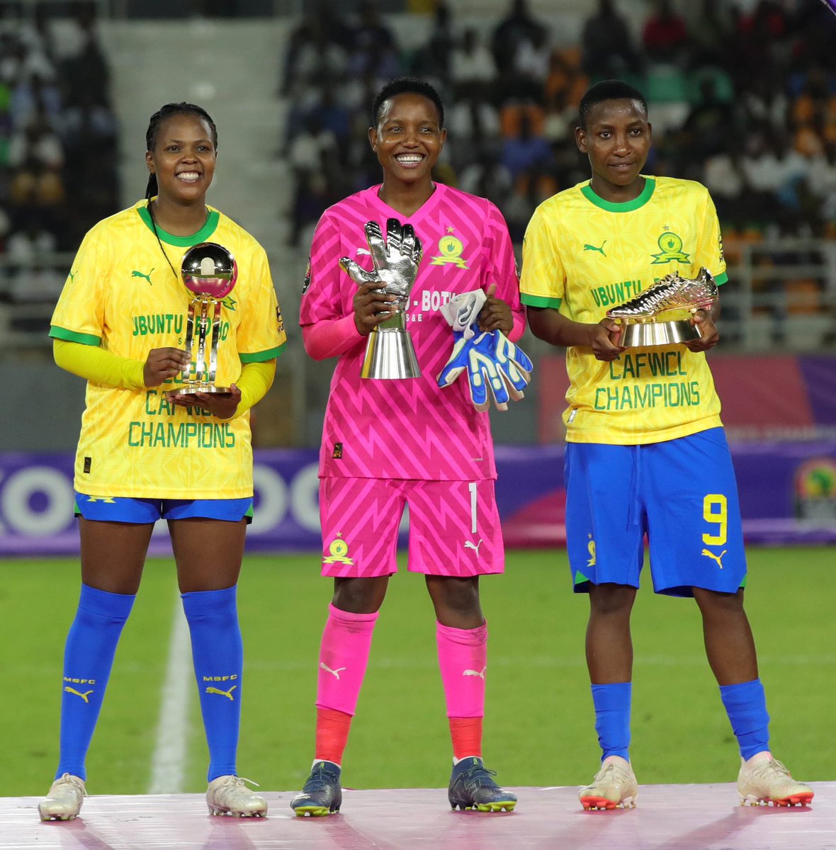 Mamelodi Sundowns: they have won it all. 🏆💛👆

#EmpoweringOurGame 
#SundownsLadies 
#CAFWCL