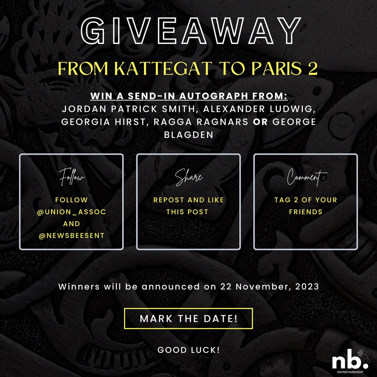 #GIVEAWAY 🐝

In collaboration with Union Association, we are giving away one Send-In Autograph for the #FKTP2 by @Union_Assoc #Vikings 

In the photo below, you can find all the information and rules! 

This giveaway is open worldwide! 🌍