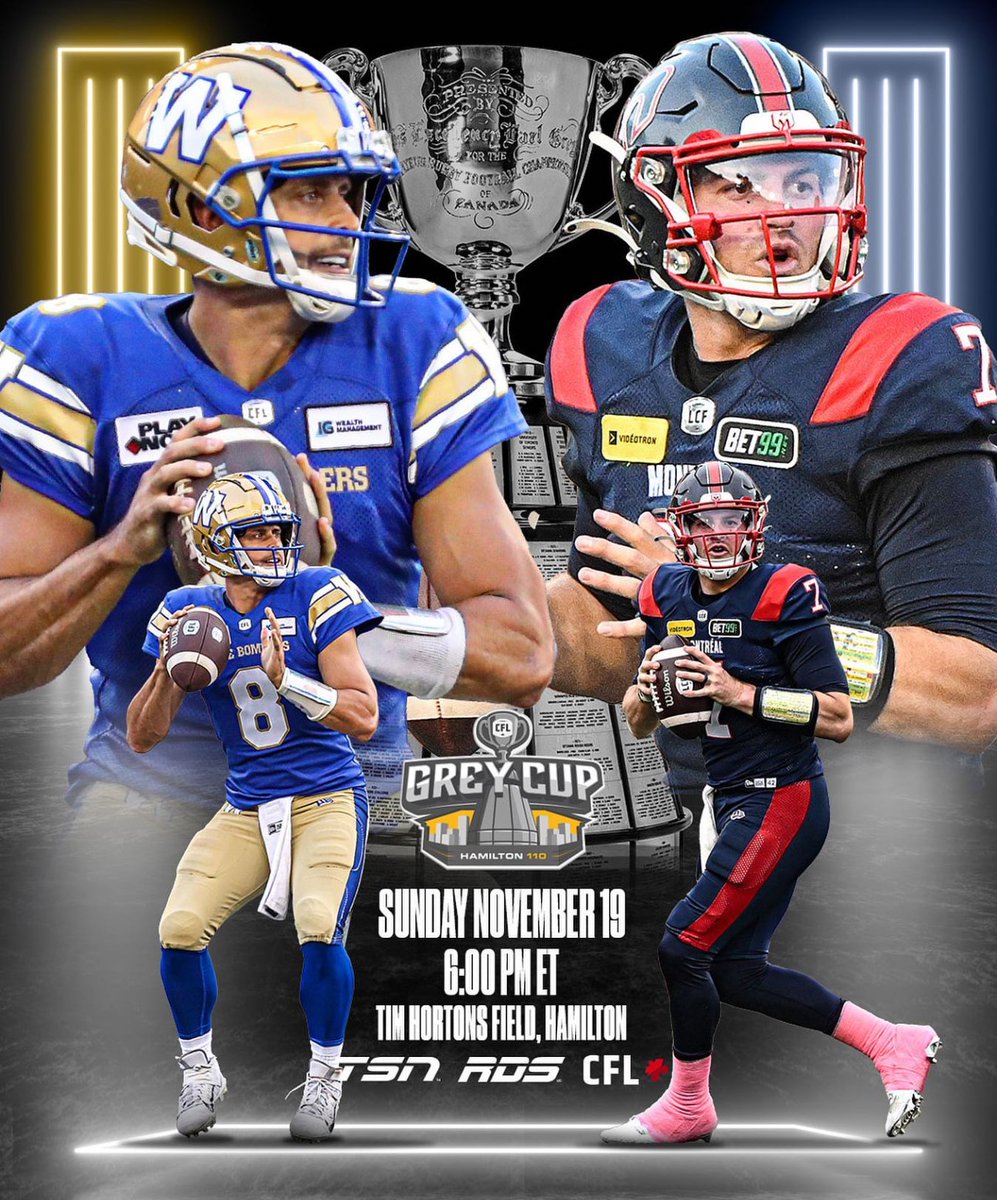 It's GREY CUP SUNDAY!  Go Bombers🏈🏈 Go!  Join us at Tavern United for $7.99 22oz Molson Draught specials, $9.49 2oz Caesars, &amp; $3.99 BLUE Razz shooters all night! #GoBombers #ForTheW