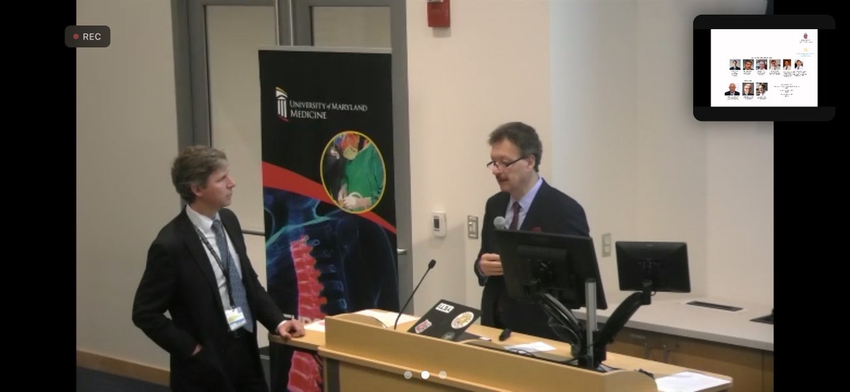 UMDNeurosurgery's tweet image. It was a pleasure to host Dr. Ziya Gokaslan from @BrownNSGY for our 2023 Ibrahimi Lecture. Great overview of cervical, lumbar and sacral approaches for chordoma resection!