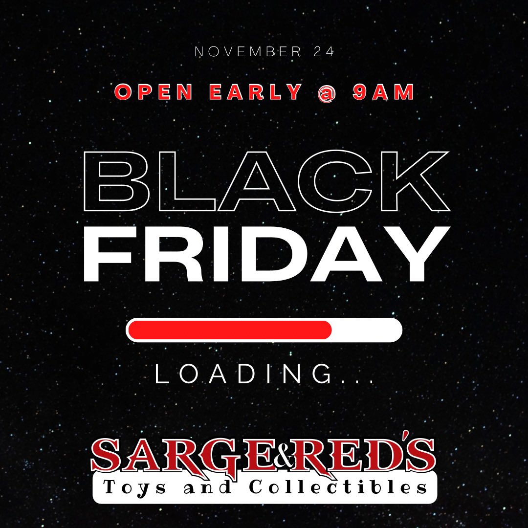 Gonna open at 9am on Black Friday and we are planning some epic deals! #toysale