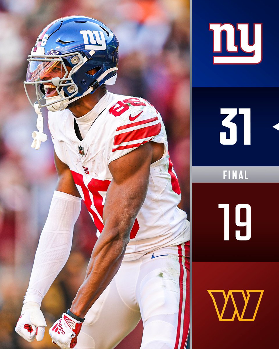 FINAL: <a href="/Giants/">New York Giants</a> take down their division rival! #NYGvsWAS