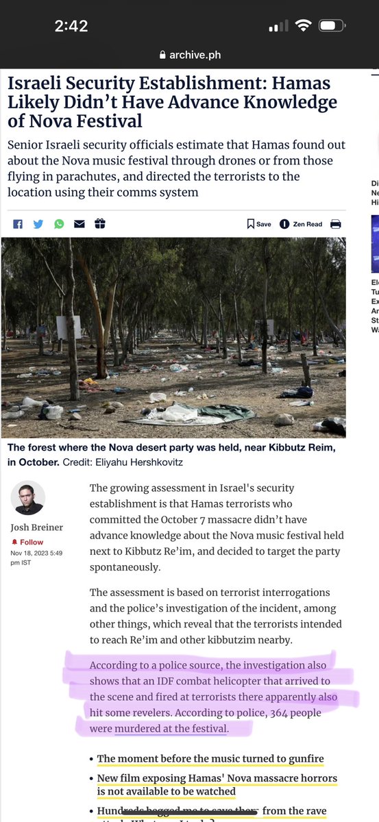 <a href="/netanyahu/">Benjamin Netanyahu - בנימין נתניהו</a> Your own Israel media says it was the IDF who killed the concert goes.