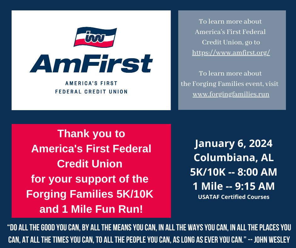 Want to say a big public THANK YOU to all these wonderful sponsors of the Forging Families 5K/10K and 1 Mile Fun Run!
For the last four years, this race has been blessed to play a small part in helping a family give a child a forever home.  #ff5k10k
forgingfamilies.run