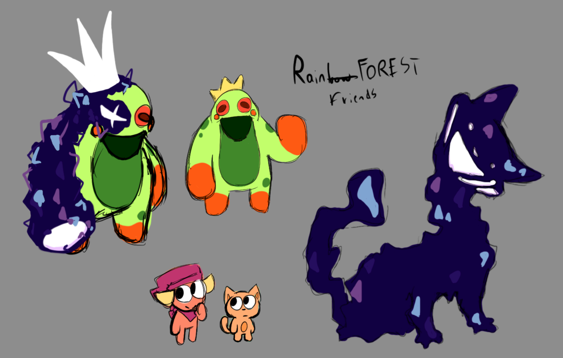 Pibby Rainbow Friends and Pibby Candy Flower (Candy Flower's an Oc of mine) : r/Pibby