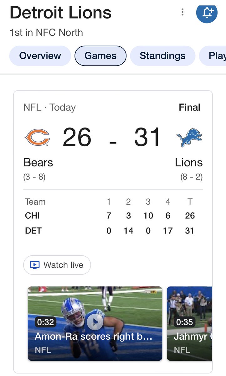 Wow. Heck of a fourth quarter. #OnePride #OnlyScoreEvenQuarters 🦁