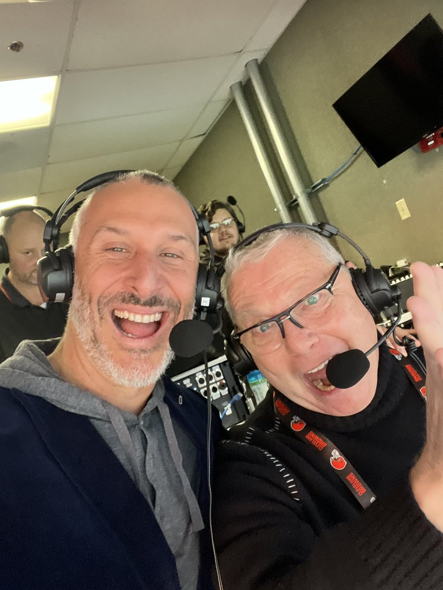 NathanZegura's tweet photo. Oh baby!!! A day and a @browns win I’ll never forget.  Way to welcome back the Voice Jim Donovan!!! Pure joy! https://t.co/iBLGylkDj1