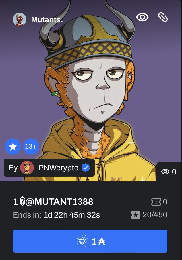 PNWcrypto_'s tweet photo. Want to join @MutantNFTs for only 1 ADA? 👀 

One slick Viking Mutant 🤙🏽

⏰ Ends Tuesday 21st @ 2000 UTC

🎟️ https://t.co/rsQtwi2qmu
#CNFTCommunity #CNFTgiveaway #MutantFam https://t.co/qVxgEjfx7K