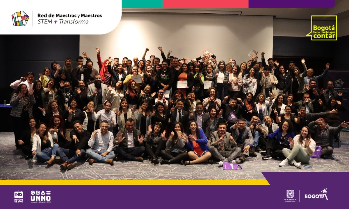 Hace 2 años nace la Red de  Maestros STEM+Transforma, un colectivo con mas de 200 profes que aportan a la transformación pedagógica de la Ciudad.
Es emocionante conocer las experiencias y aprendizajes de los profes de #BogotaTerritorioSTEM.

<a href="/educacionbogota/">Secretaría de Educación de Bogotá</a> @Instituto_Unno