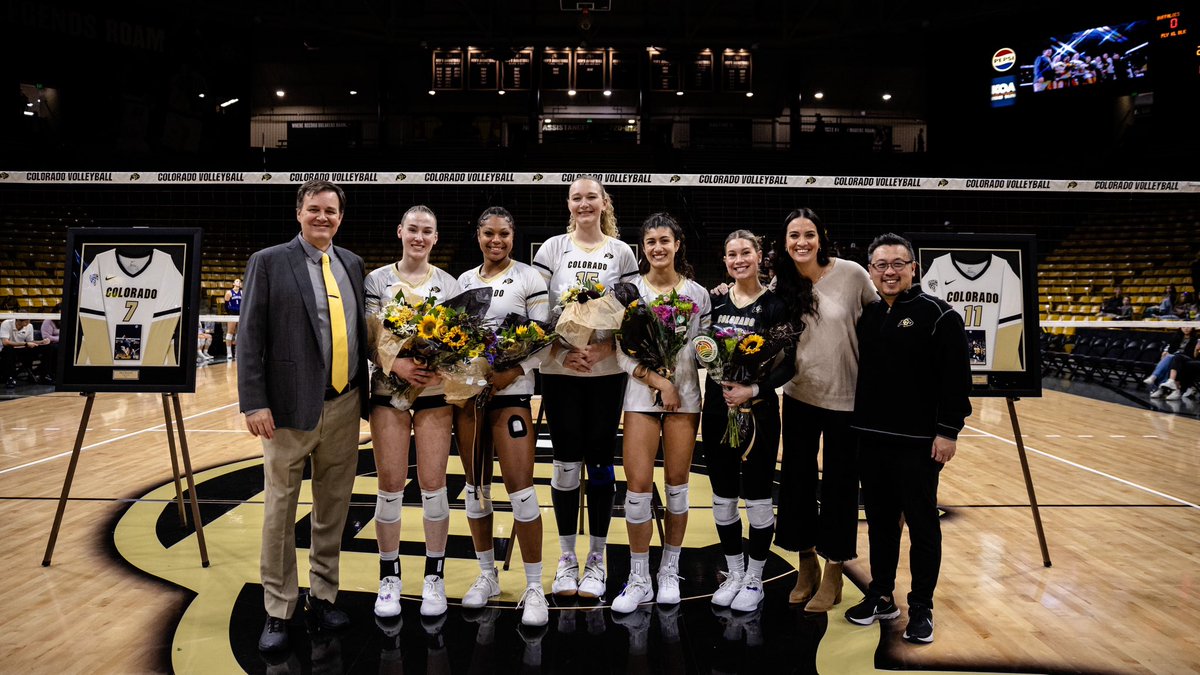 CUBuffsVB's tweet photo. HUGE thank you to our seniors and the incredible impact each of you have made during your time at CU 🤩

#GoBuffs https://t.co/rRcBl5G4ZT