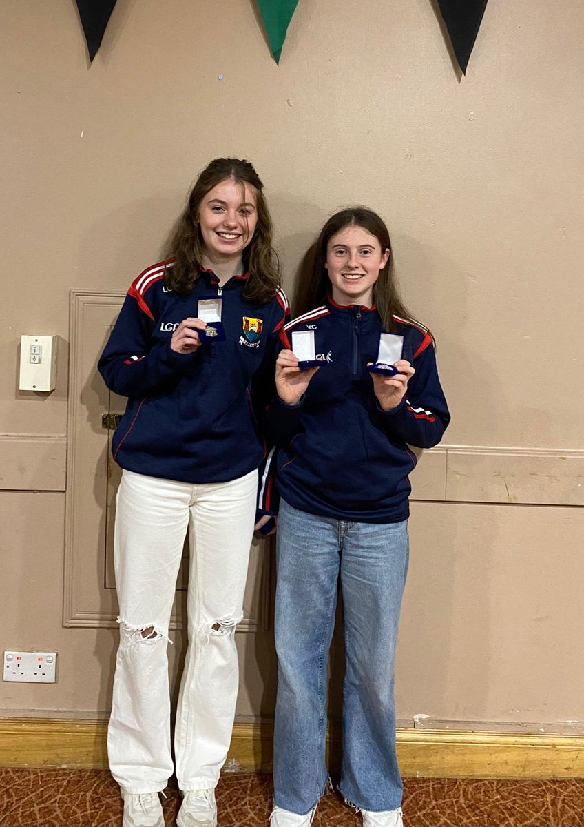 Congrats to Maebh Collins (missing from photo)&amp; to Leah &amp; Kate Carey &amp; the <a href="/CorkLGFA/">Cork LGFA</a> Minor &amp; U16A panels,who received their Munster winning medals this eve in Nemo Rangers GAA.Kate Carey was also presented with her U16A All Ire runner up medal.Well done everyone! <a href="/westcorkladies/">WestCorkLGFA</a>