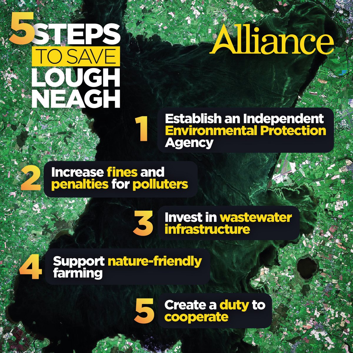 📢 Lough Neagh is a vital resource in terms of biodiversity, tourism, recreation and fishing, as well as providing over 40% of NI’s drinking water. We must do everything we can to protect it from further deterioration. Check out Alliance's plans here: allianceparty.org/5_point_plan_f…