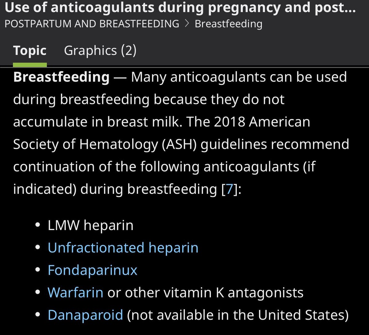 According to uptodate, and in consistent with american society of hematology: 

Warfarin 
UFH
LMWH
Fondaparinux
Danaparoid 

Mnemonic: WULFD