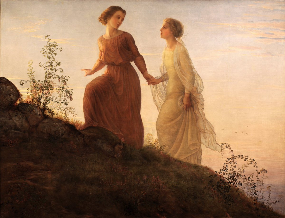 Louis Janmot (French, 1814-1892) 
Poeme de L'Ame
On the Mountain

#LouisJanmot #Mysticism #HikinginStyle