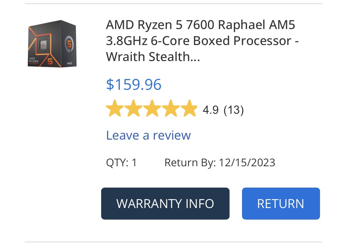 BuildsByEli's tweet photo. @PCBuilderJason Jason have you ever seen open-box deals like this at Microcenter? 🤯 couldn’t pass up trying to build a budget AM5 build! https://t.co/Mfi97M2iXh