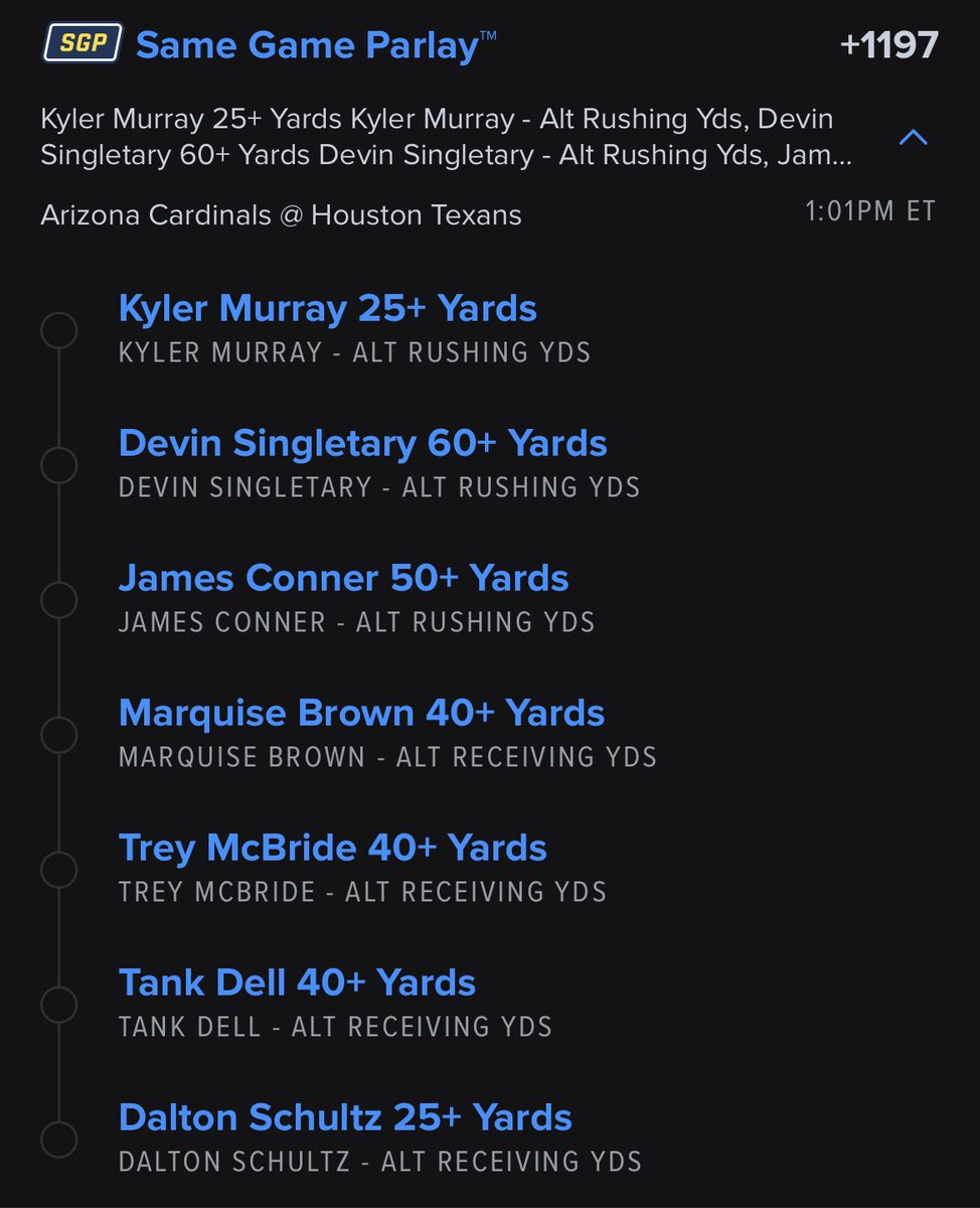 DevinsBookie's tweet image. Cards-Texans SGP &amp;amp; an ATD 2-legger Collab with @stimsimm 

Quickslip link for SGP: scoresandodds.com/nfl/parlay?qui…

If either of these hit, I’ll give $50 to 2 people who Like, RT &amp;amp; are following @stimsimm