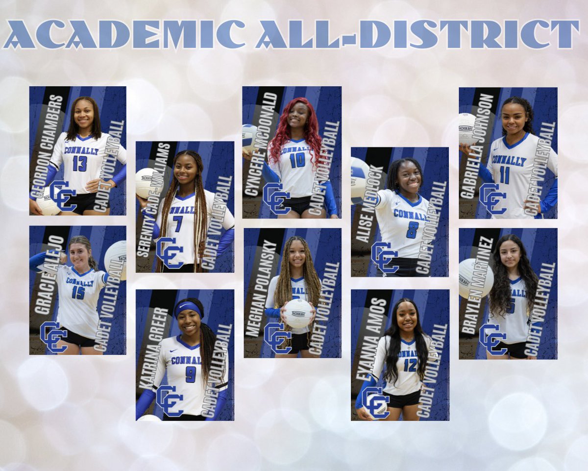 Waco Connally Lady Cadet Volleyball🏐 (@ladycadet_vb) on Twitter photo These ladies worked hard in the classroom this season & it showed! Congrats girls🥳 <a href="/CGeordon/">Geordon C</a> <a href="/GAlejo/">Gracie Alejo 🦈</a> <a href="/SerenityCade/">Serenity Cade-Williams</a> <a href="/_katrinaaa11_/">Katrina Greer 🤍.</a> <a href="/CyncereMcdonald/">Cimein2024</a> <a href="/MeghanPol_/">Meghan</a> <a href="/AL15E_78/">alise</a> <a href="/EyannaAmos/">E’Yanna Amos</a> <a href="/gabbyjohnsonvb/">gabriella Johnson</a> <a href="/jaijaimartinez5/">Braylen Martinez</a> #STP <a href="/ConnallyISD/">Connally ISD</a> <a href="/connally_hs/">Connally High School</a> <a href="/CCadetAthletics/">Connally Athletics</a> These ladies worked hard in the classroom this season & it showed! Congrats girls🥳 <a href="/CGeordon/">Geordon C</a> <a href="/GAlejo/">Gracie Alejo 🦈</a> <a href="/SerenityCade/">Serenity Cade-Williams</a> <a href="/_katrinaaa11_/">Katrina Greer 🤍.</a> <a href="/CyncereMcdonald/">Cimein2024</a> <a href="/MeghanPol_/">Meghan</a> <a href="/AL15E_78/">alise</a> <a href="/EyannaAmos/">E’Yanna Amos</a> <a href="/gabbyjohnsonvb/">gabriella Johnson</a> <a href="/jaijaimartinez5/">Braylen Martinez</a> #STP <a href="/ConnallyISD/">Connally ISD</a> <a href="/connally_hs/">Connally High School</a> <a href="/CCadetAthletics/">Connally Athletics</a>