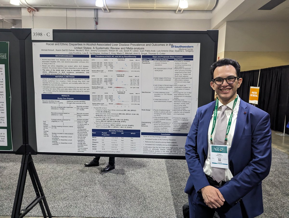 Very lucky to have presented one oral and two posters at #TLM23 this year.

Our ALD racial disparities poster was selected as a debrief and was picked up by @gastroendonews @TCotterMD.

Thank you @TCotterMD, @LisaVWMD, Dr. Madhukar Patel, and Dr. William Lee for your mentorship.