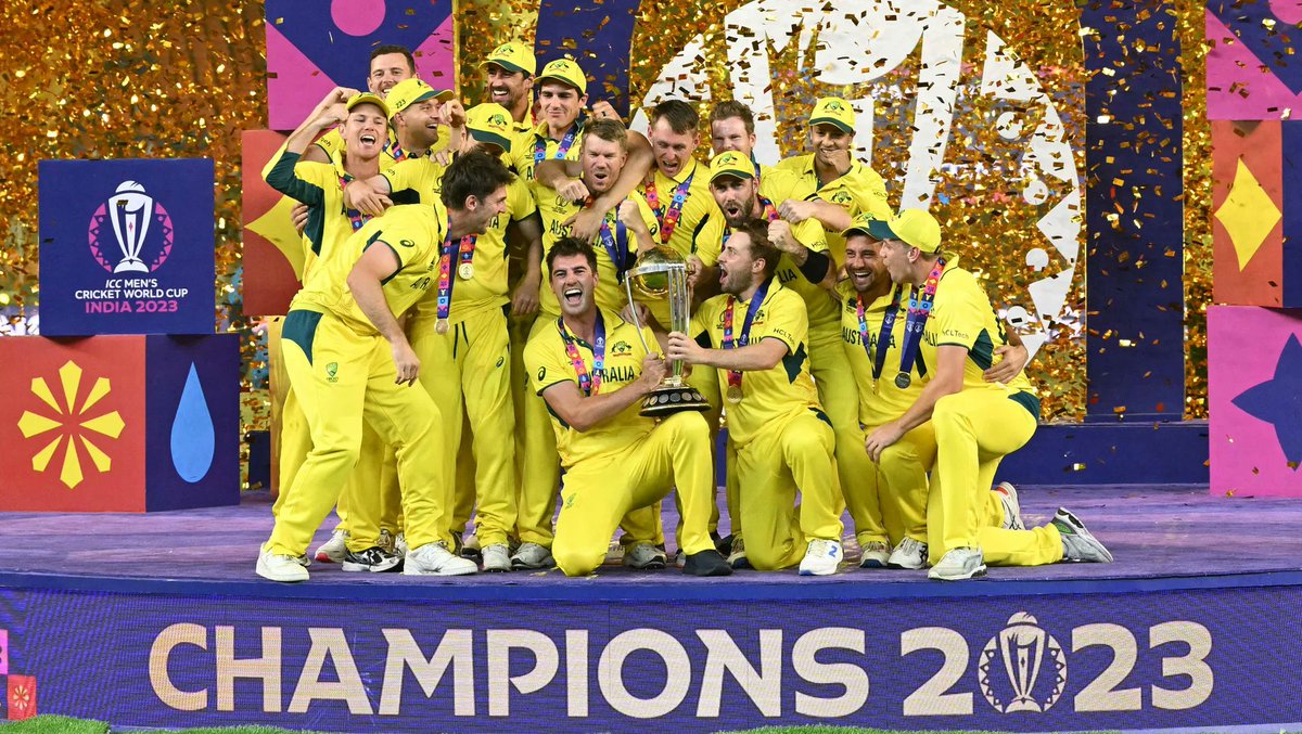 CHAMPIONS!! What a morning to be an Aussie 🏆 #CmonAussie

#CWC23 #CWC2023Final #INDvAUS