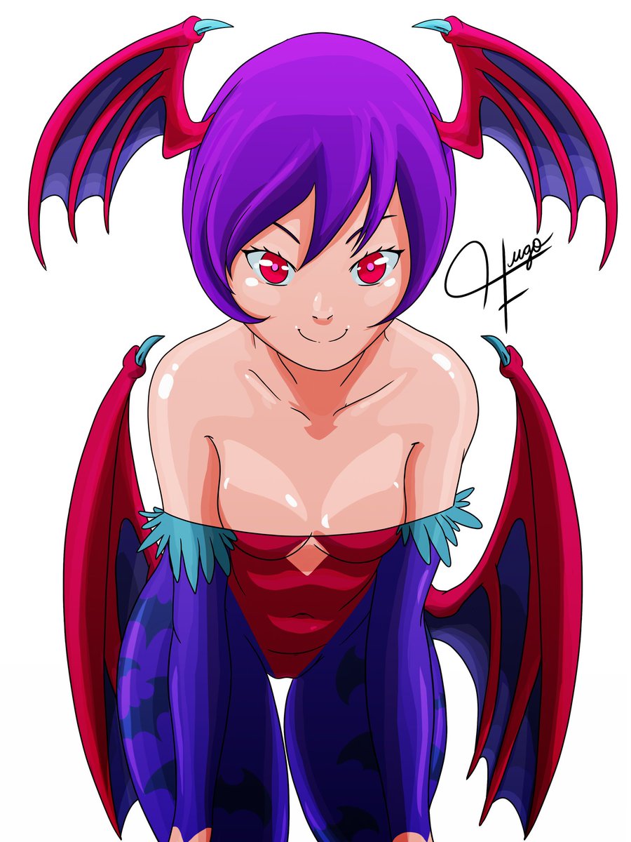 HFernandes_art's tweet photo. 🔥🎮

あなたの血……　キラキラして、とってもキレイね
(Your blood... it's sparkly and so beautiful.)

 #darstalkers #lilithaensland #fanart #morrigan #ko #vampire #anime https://t.co/XXpv52N9kZ