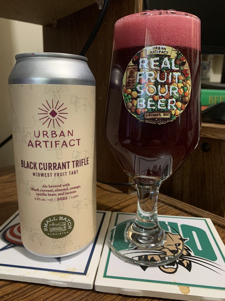 RealBMaxwell's tweet photo. Starting #soursunday with @UrbanArtifact Black Currant Trifle Midwest Fruit Tart 😃🍻👍 #ohiocraftbeer #CraftBeer @CorkBeer @PaulOBrien10 @decoreape7 @cb_phil @j_k357 @BayBeerReviews @ManvsAle @beerhunter74 @museonbooze @ErmiyasDESTA @Just4BeerLovers @Senor_Greezy @CATbrew13 https://t.co/8mzdrsZNIg