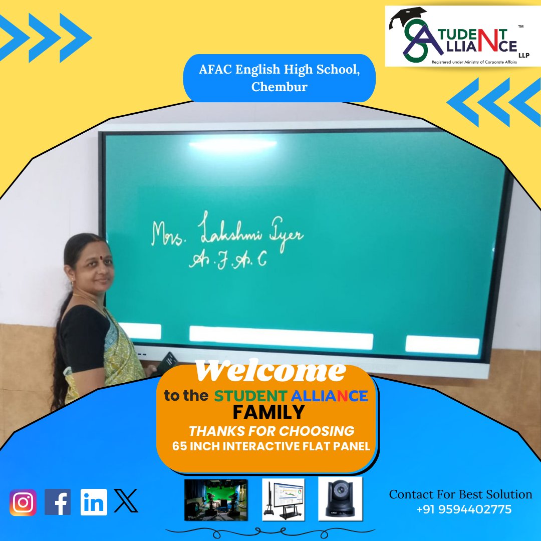 FakihAwab's tweet photo. As the owner, we're thrilled to welcome AFAC English High School to our interactive panel family! Seeing their students actively learn with our technology warms our hearts.
#smartboard #digitalboard #ifpd #ifpdpanel #education #viralpost #trendingpost #explore #studentalliance https://t.co/yltUSEWNLq