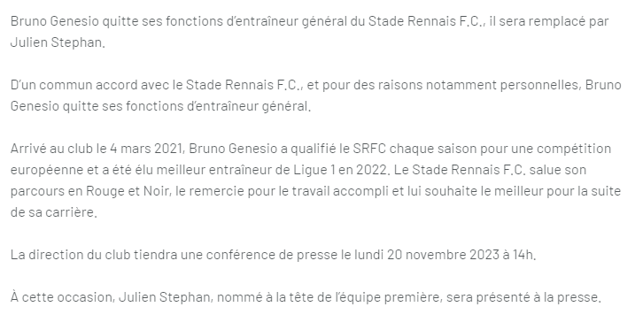 SebDecaux's tweet photo. #Bretagne #Rennes #SRFC #Staderennais
De retour à la maison ! Welcome back #JulienStephan !
Merci à Bruno #Genesio 👍
Le choix de faire partir #Doku pour 🫰, de ne pas avoir su retenir #Traoré a changé le visage de l'équipe. Espérons qu'il puisse redresser notre club !🤞 https://t.co/opdxSGKCZx