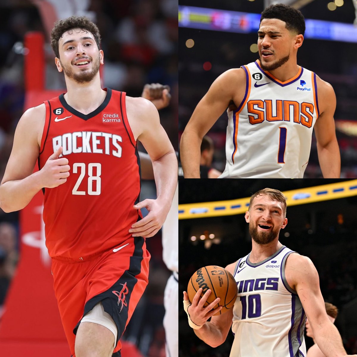 austinsprops's tweet photo. November 19th NBA plays,

$50 to one person who likes this tweet if we go 3-0!

Alperen Sengun 13.5 RA “O”
(-113) FD
Domantas Sabonis 32.5 PR “O”
(-120) DK
Devin Booker 27.5 Pts “O”
(-111) FD

Playable on all DFS✅

36-14 my last 50 main plays!🔥

BRING THE MF VIBES FOR NBA/NFL today!