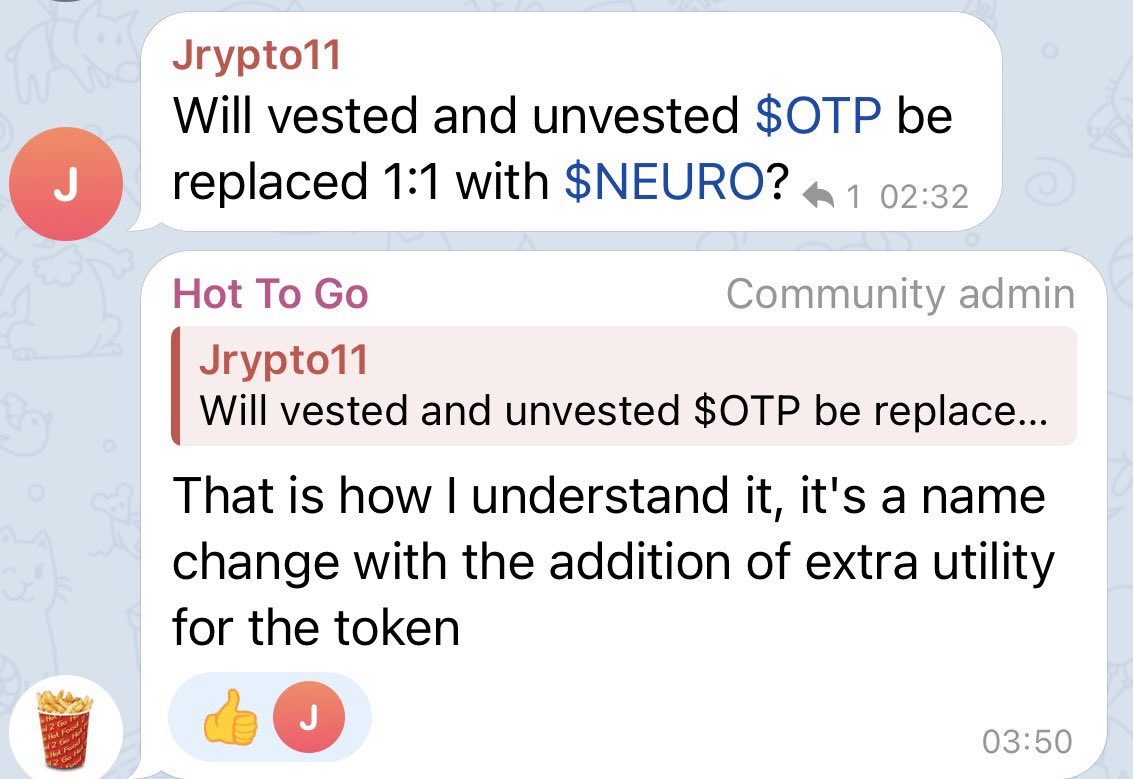 CIADTS's tweet photo. Awkward, ChatDKG gave this answer, but from $TRAC OriginTrail telegram says another story 👉🏼 https://t.co/FR1SuQ8PJE

Whoever asked that question about $NEURO immediately deleted 🙄🙄

@KryptoInsider1 @CryptoWizardd @CredibleCrypto 
#altcoin $BTC $TAO #AI $ARC $FET #Bitcoin https://t.co/D1Nyq3rEIP