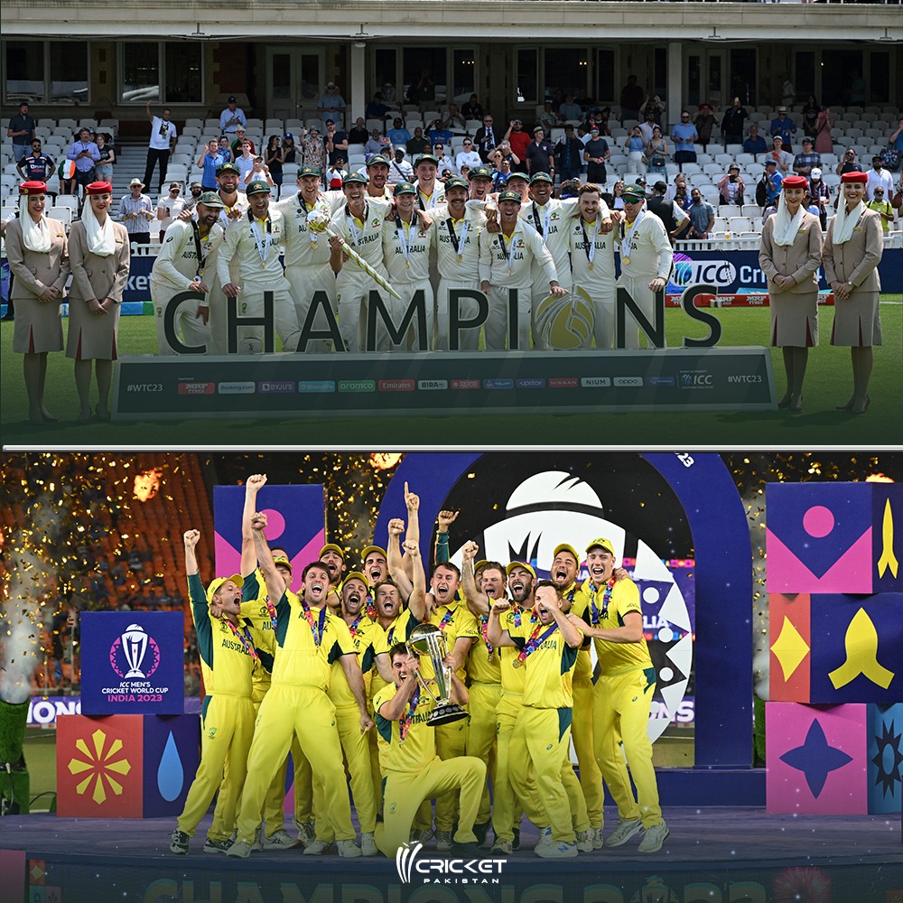 THE AUSSIE WAY 😎

Australia's victorious streak continues with another throne 🔥

#CWC23Final  #WTCFinal2023 #AustraliaCricketTeam