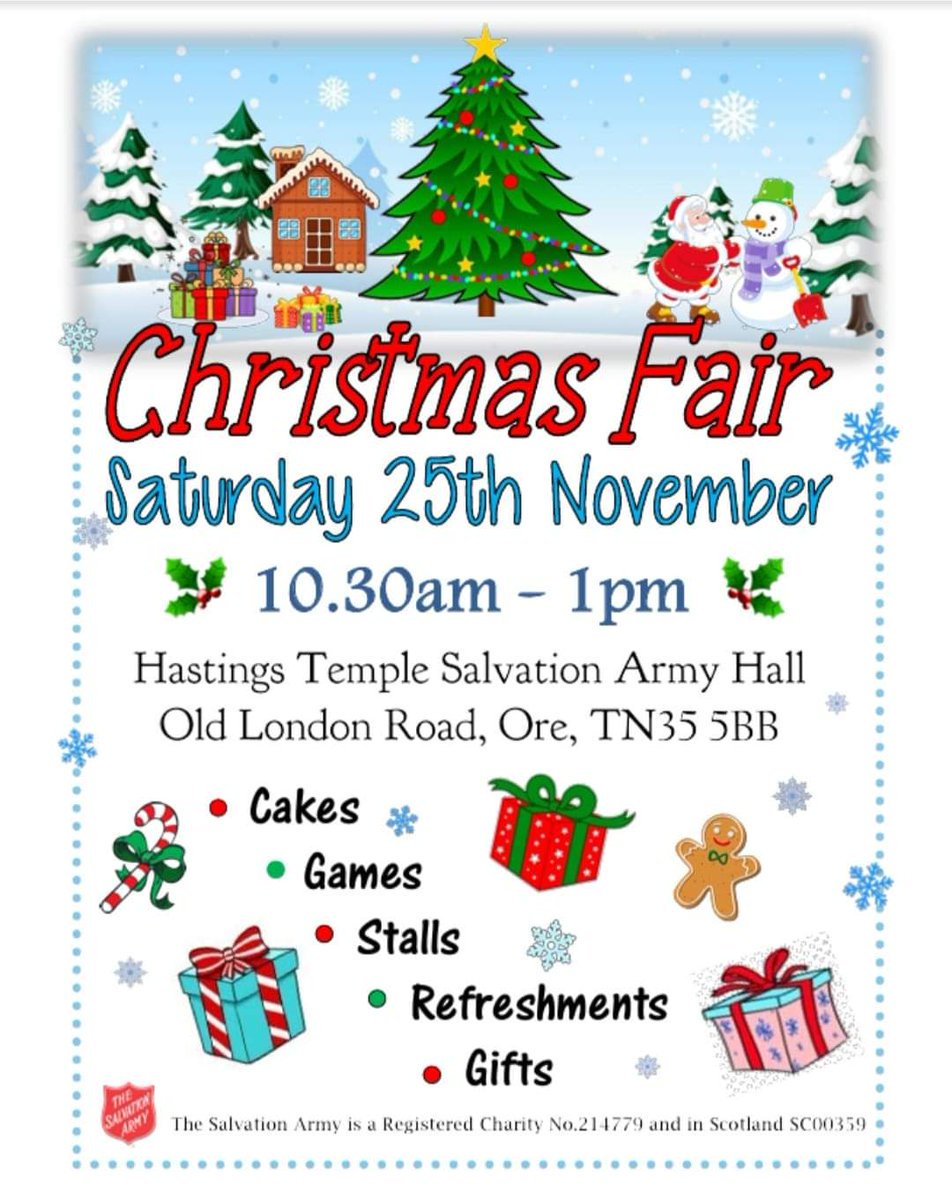 ajsweep12's tweet photo. This coming Saturday 25th November is our Christmas Fair. Perfect chance to pick up some gifts whilst enjoying some refreshments.
Share the news with all friends and family. Everyone welcome x https://t.co/Fe67gvCsck