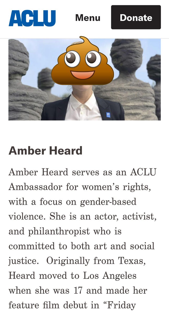 terri0928's tweet photo. It's been 536 days since AH was proven with irrefutable evidence to be an abuser &amp; a liar. 
Yet, she remains an @aclu ambassador representing victims of IPV. 

It's a slap in the face &amp; an insult to real victims. Especially to her victim JD.
 
#JohnnyDeppIsASurvivor
#BoycottACLU https://t.co/q97Awi8QEq
