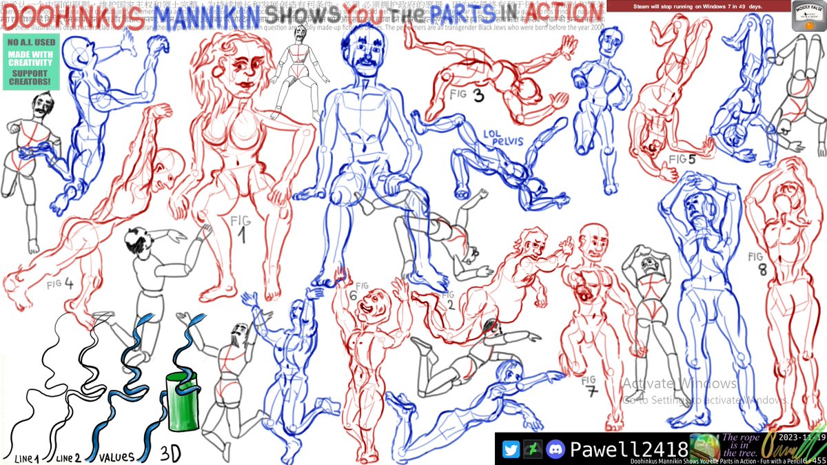 Pawell2418's tweet photo. #FunWithAPencil - Doohinkus Mannikin Shows You the Parts in Action
I haven't drawn for a few days, doing other stuff. Man, it feels like all art gains are gone. And looking at these fills me with dread and increases doubts about LOOMIS being good at all as learning resource. https://t.co/mxeJ2up1kR